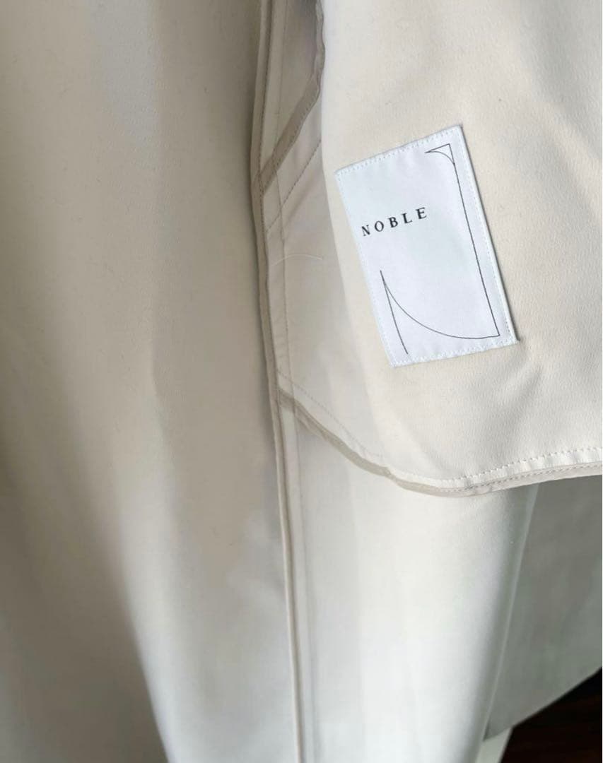 NOBLE／ノーブル　トリプルクロスラフチェスターコート　38 ナチュラル