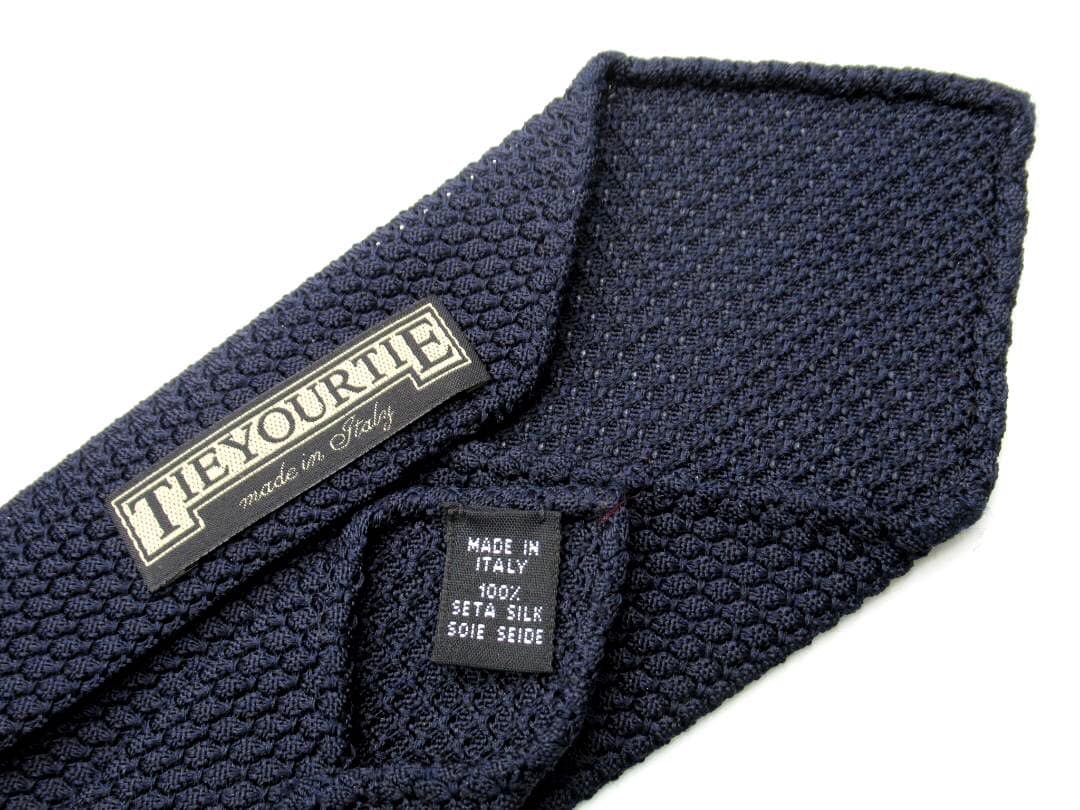 TIEYOURTIE タイユアタイ シルク ネクタイ ネイビー セッテピエゲ