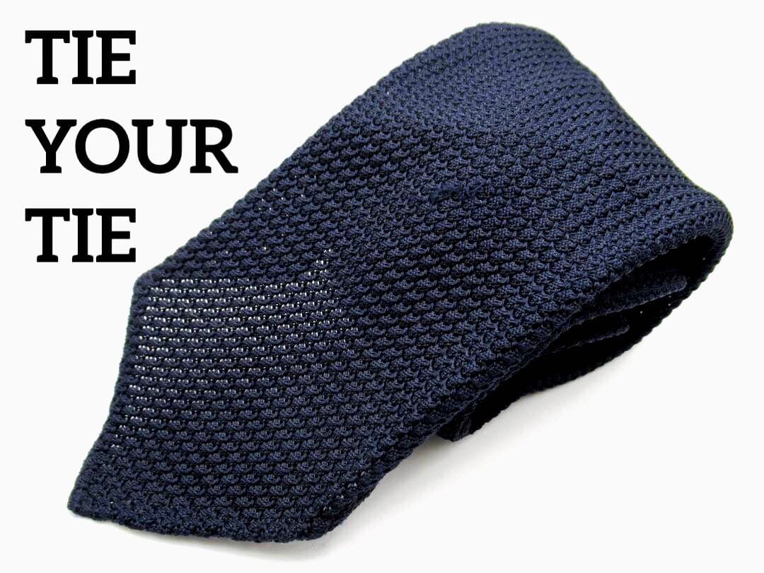 TIEYOURTIE タイユアタイ シルク ネクタイ ネイビー セッテピエゲ