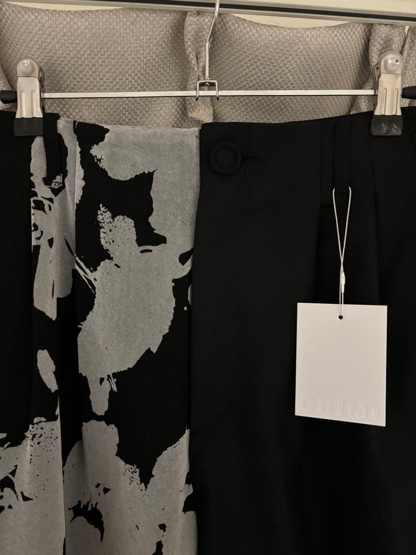 パンツ ORIMI BIG BIG SLACKS FLOCKY WOOL BLACK