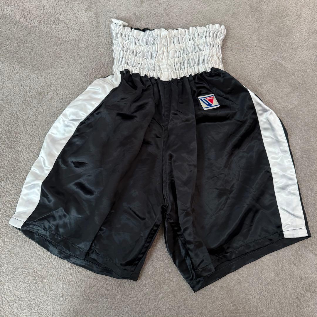 美品 Winning ウイニング ボクシング パンツ 黒 白ライン