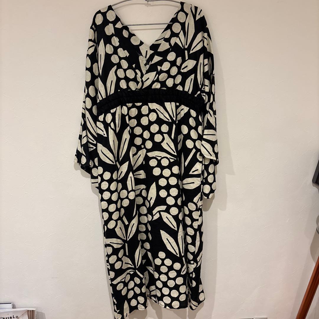 ソウソウSOU SOU 浴衣みたて　南天竹（なんてんちく）柄　ワンピース