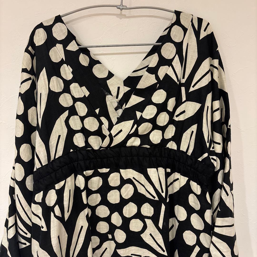 ソウソウSOU SOU 浴衣みたて　南天竹（なんてんちく）柄　ワンピース