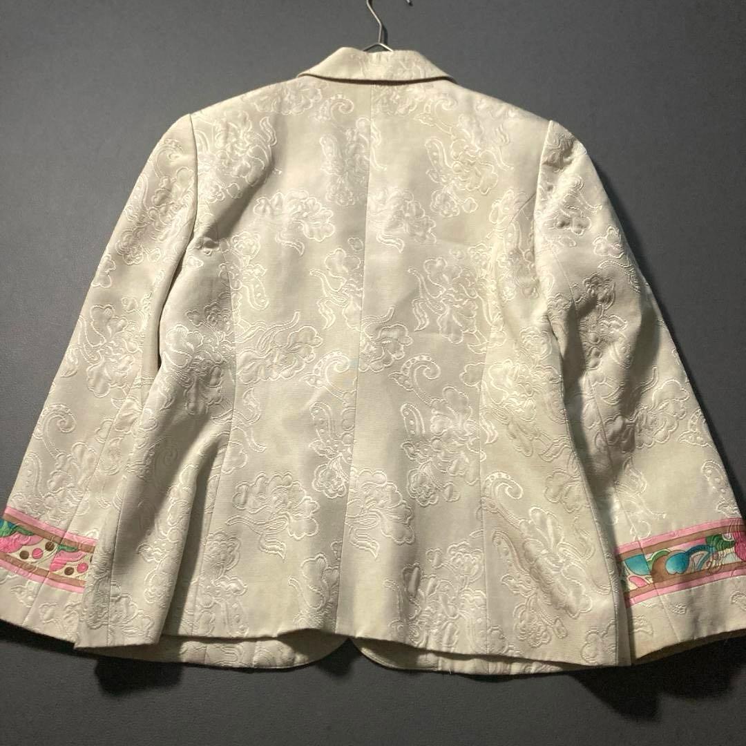 【クミコ】LEONARD　フラワージャガード 総柄 テーラードジャケット