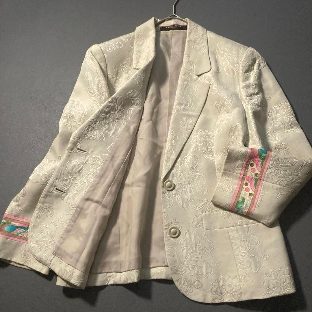 【クミコ】LEONARD　フラワージャガード 総柄 テーラードジャケット