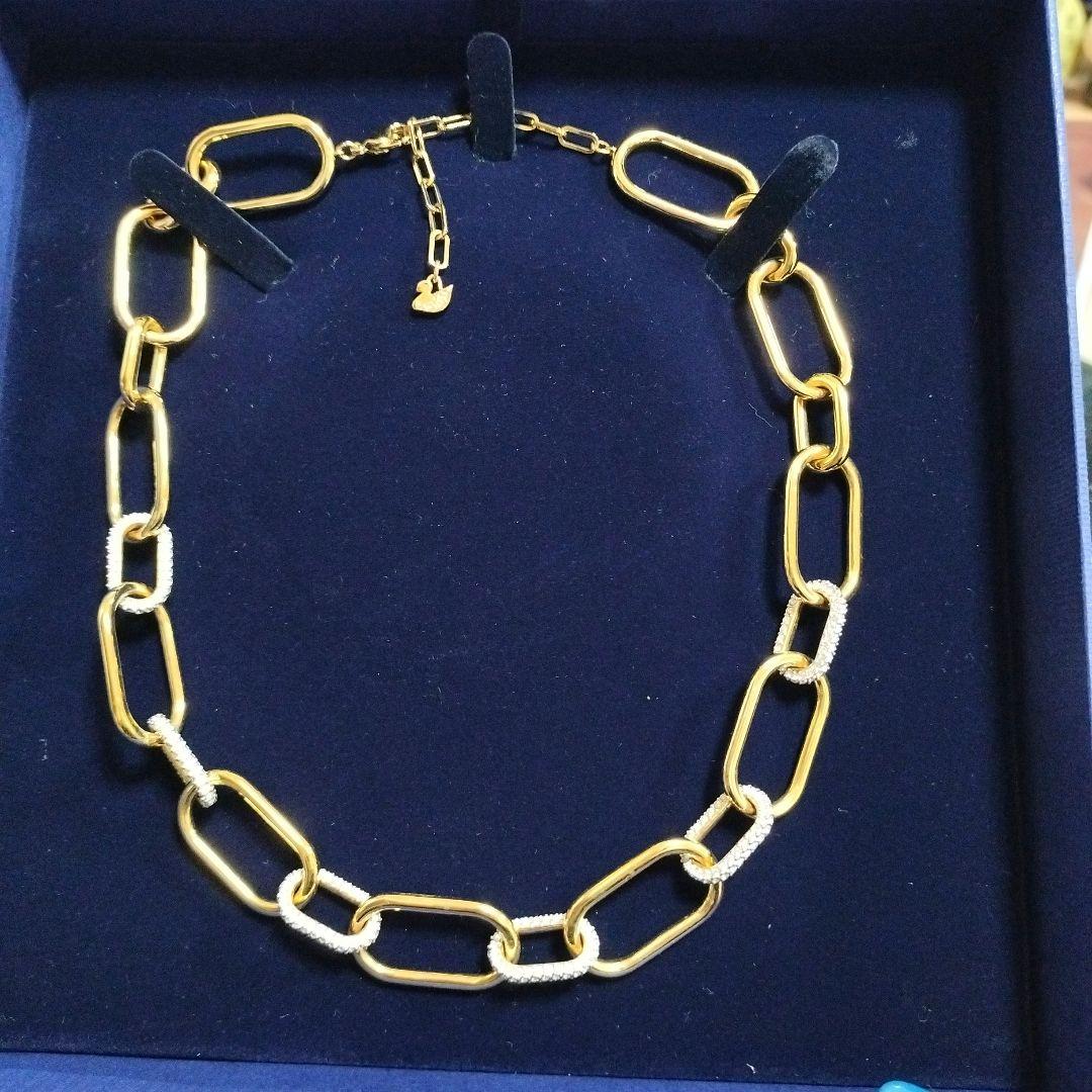 Swarovski ゴールド シルバー ネックレス