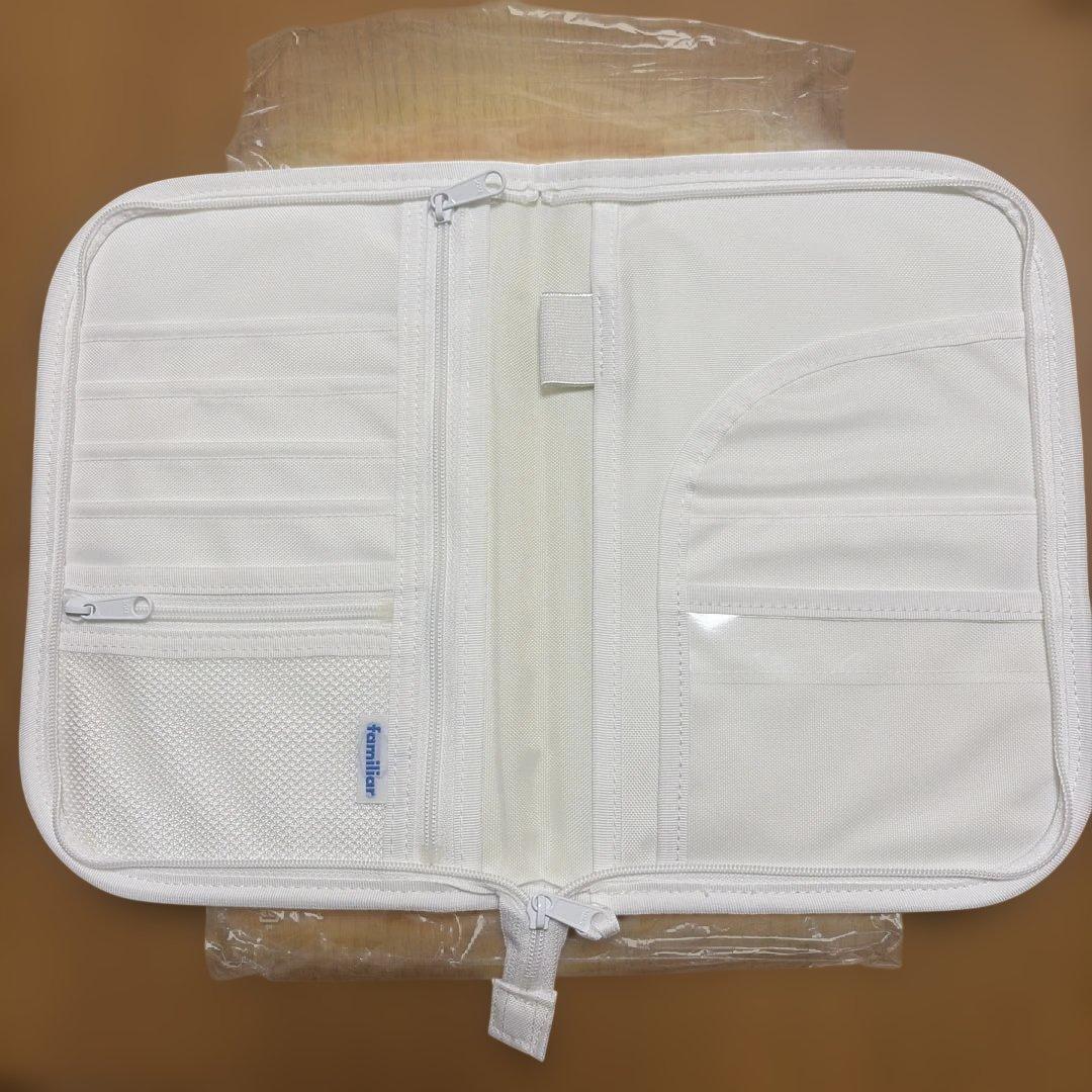 familiar 母子手帳ケース ブルーストライプ　新品