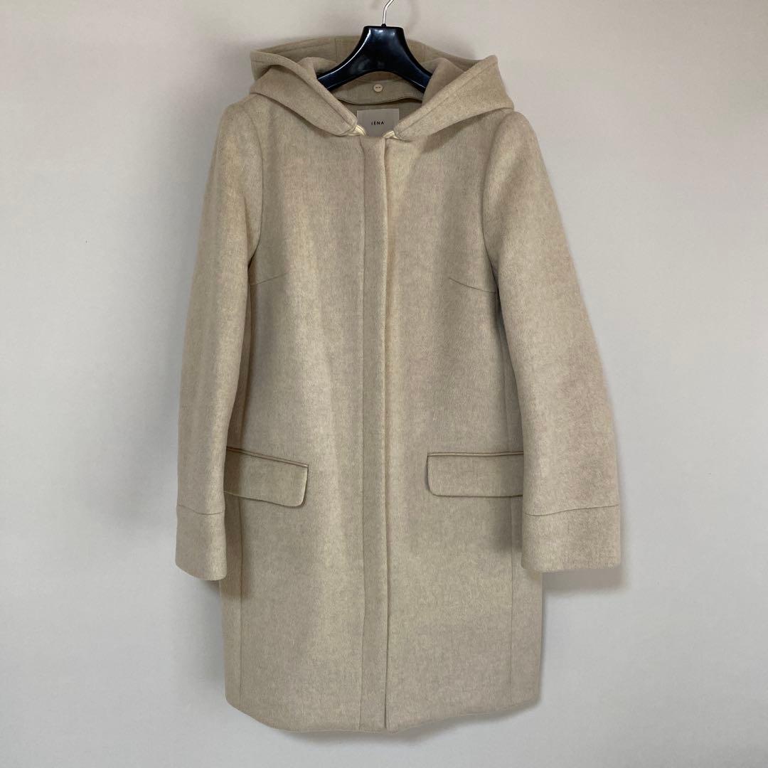 イエナ 二重織りシャルムフードコクーンコート 36 アイボリー系 DMW