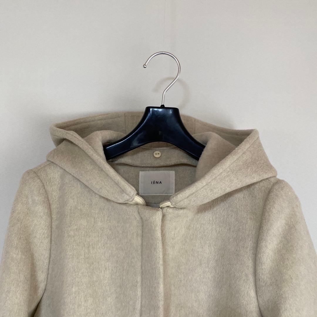 イエナ 二重織りシャルムフードコクーンコート 36 アイボリー系 DMW