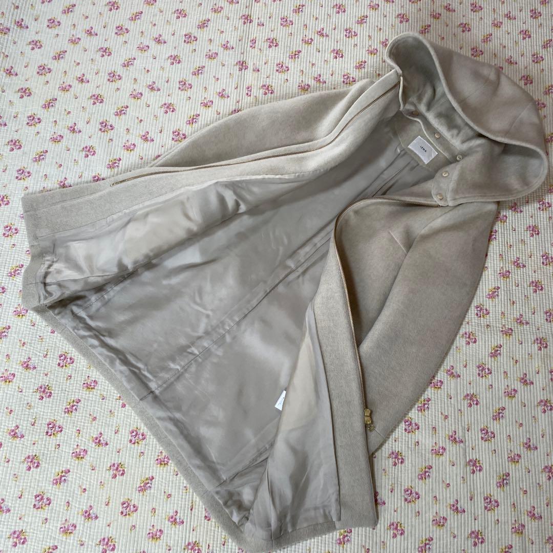 イエナ 二重織りシャルムフードコクーンコート 36 アイボリー系 DMW