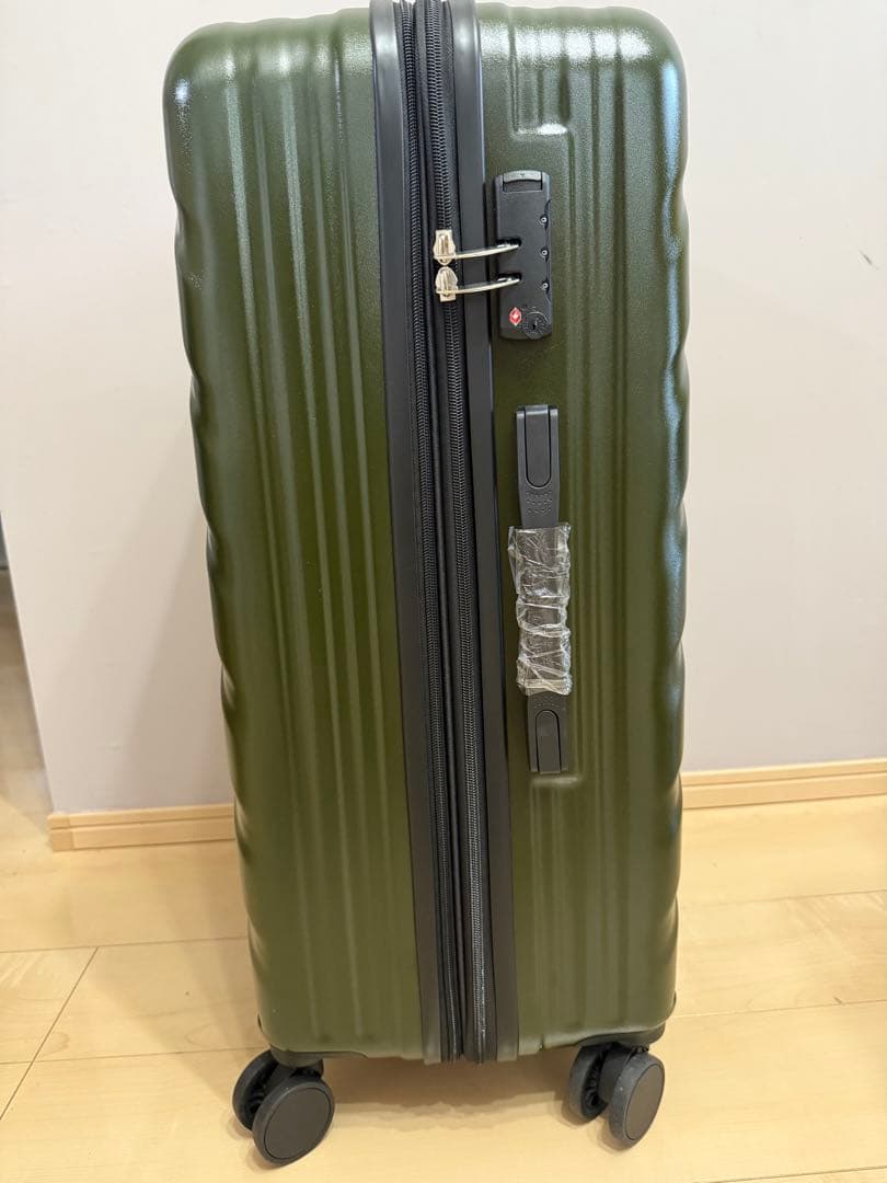 スーツケース XL 115L キャリーケース 大容量 旅行 拡張機能付 グリーン