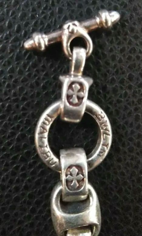 SILVER925 ビルウォールレザー　タイプスカルウォレットハンガー　44g