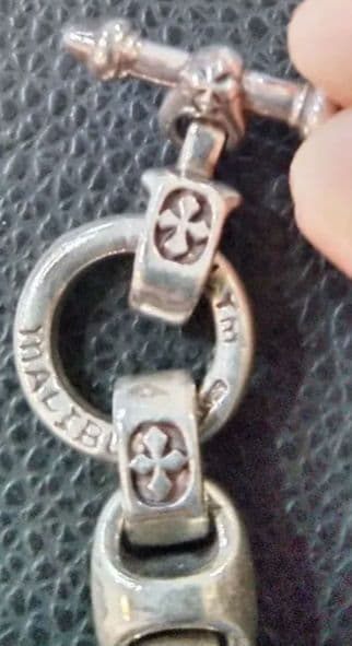 SILVER925 ビルウォールレザー　タイプスカルウォレットハンガー　44g