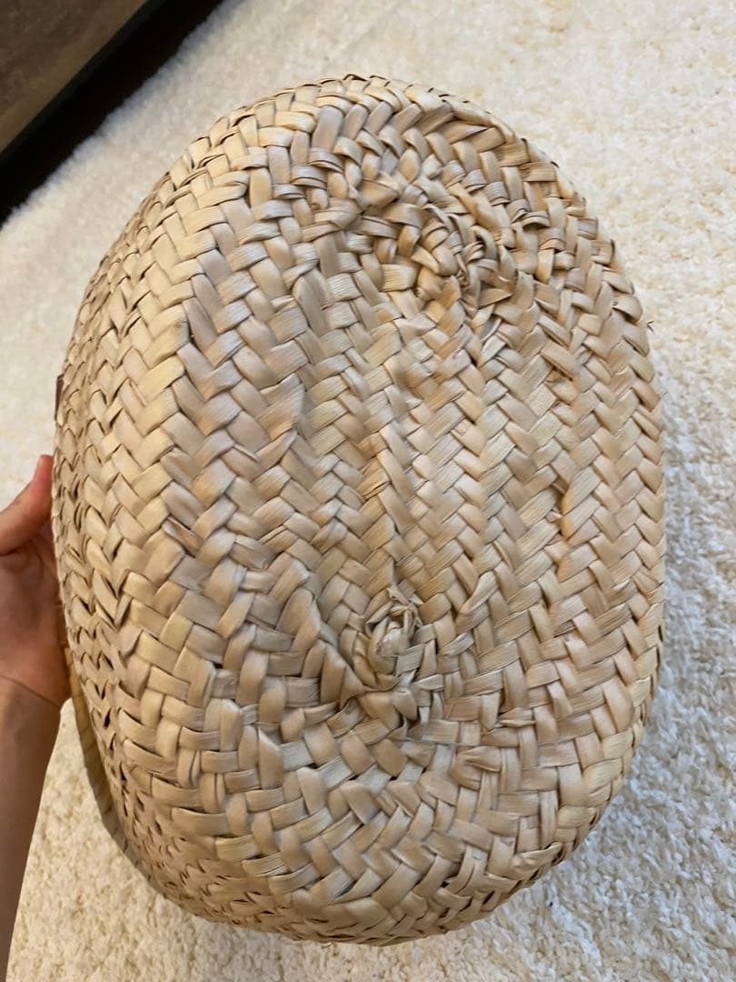 CELINE かごバッグ クラシックパニエ　ラフィアカーフスキン　保存袋付