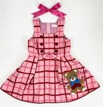 ♥セット売り♥️チェックウールコートくまアップリケJSK♥シャーリーテンプル♥