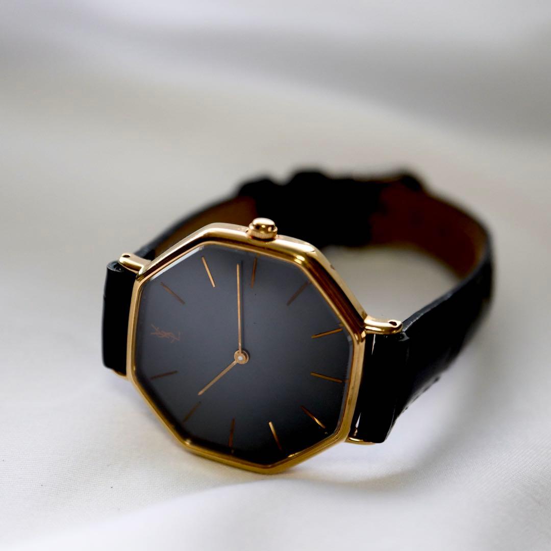 Yves Saint Laurent オクタゴン ゴールド 腕時計 1359