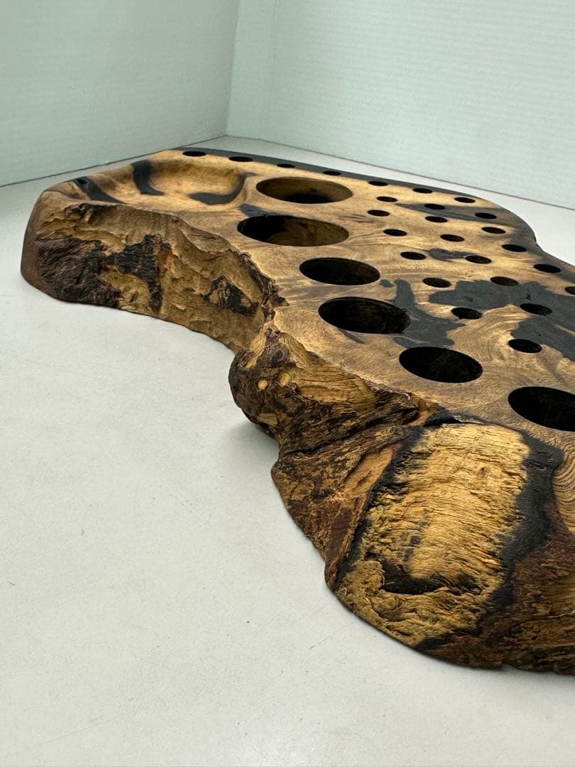 特大黒柿のフライタイイング用ツールスタンド