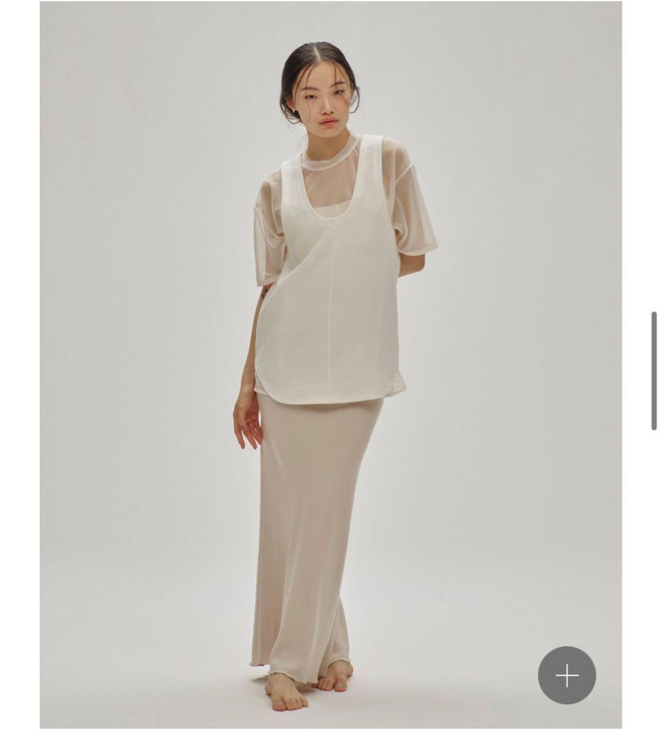 トップス back satin tanktop todayful