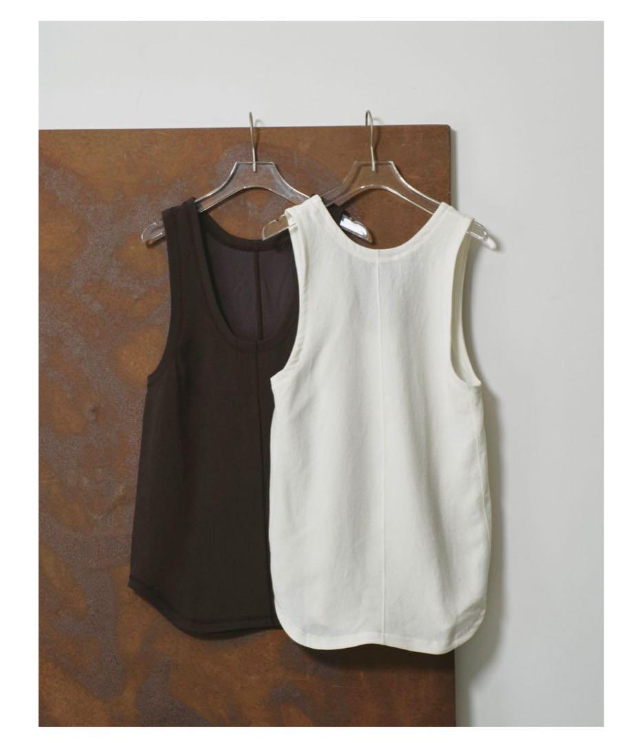トップス back satin tanktop todayful