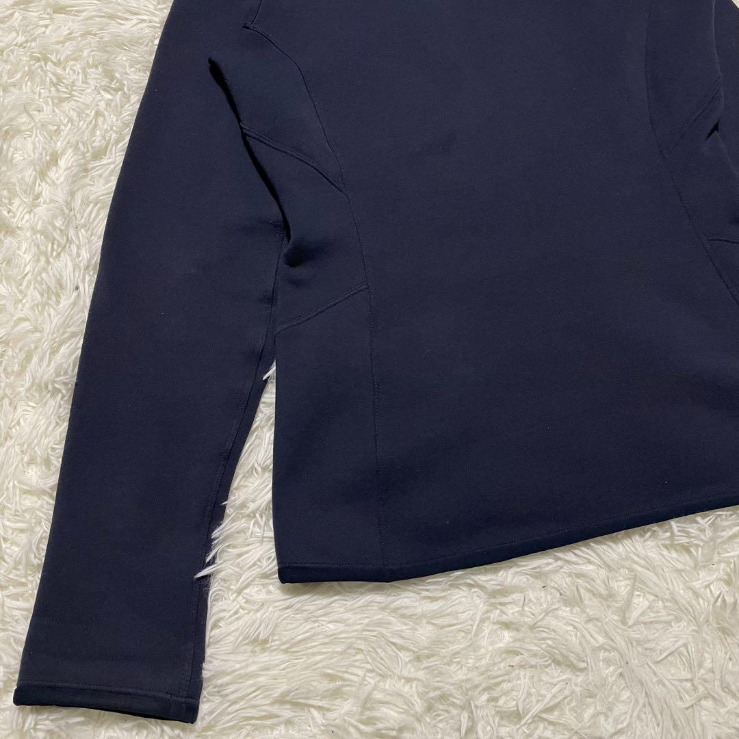 ARC'TERYX KYANITE HOODY ジップパーカー　ロゴ　刺繍　紺色