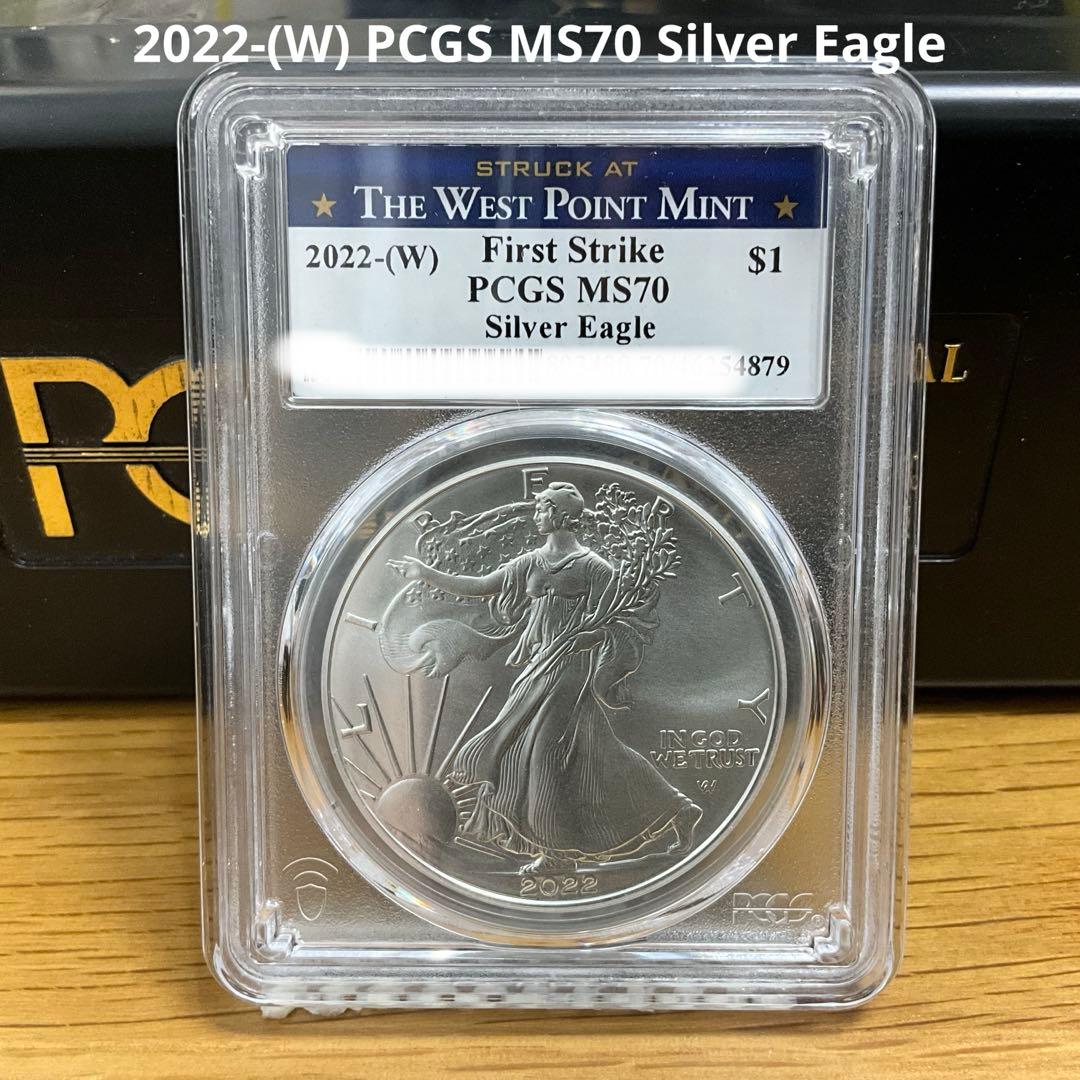 【新品】Eagleシルバーイーグル銀貨2022-W PCGS MS70
