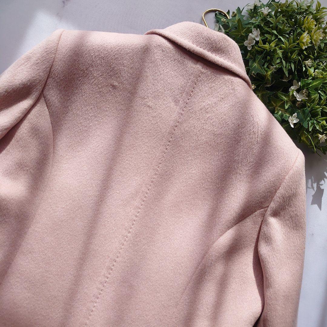 レリアン アンゴラ100％ ピンク ピーコート サイズ9 M相当 長袖 ダブル