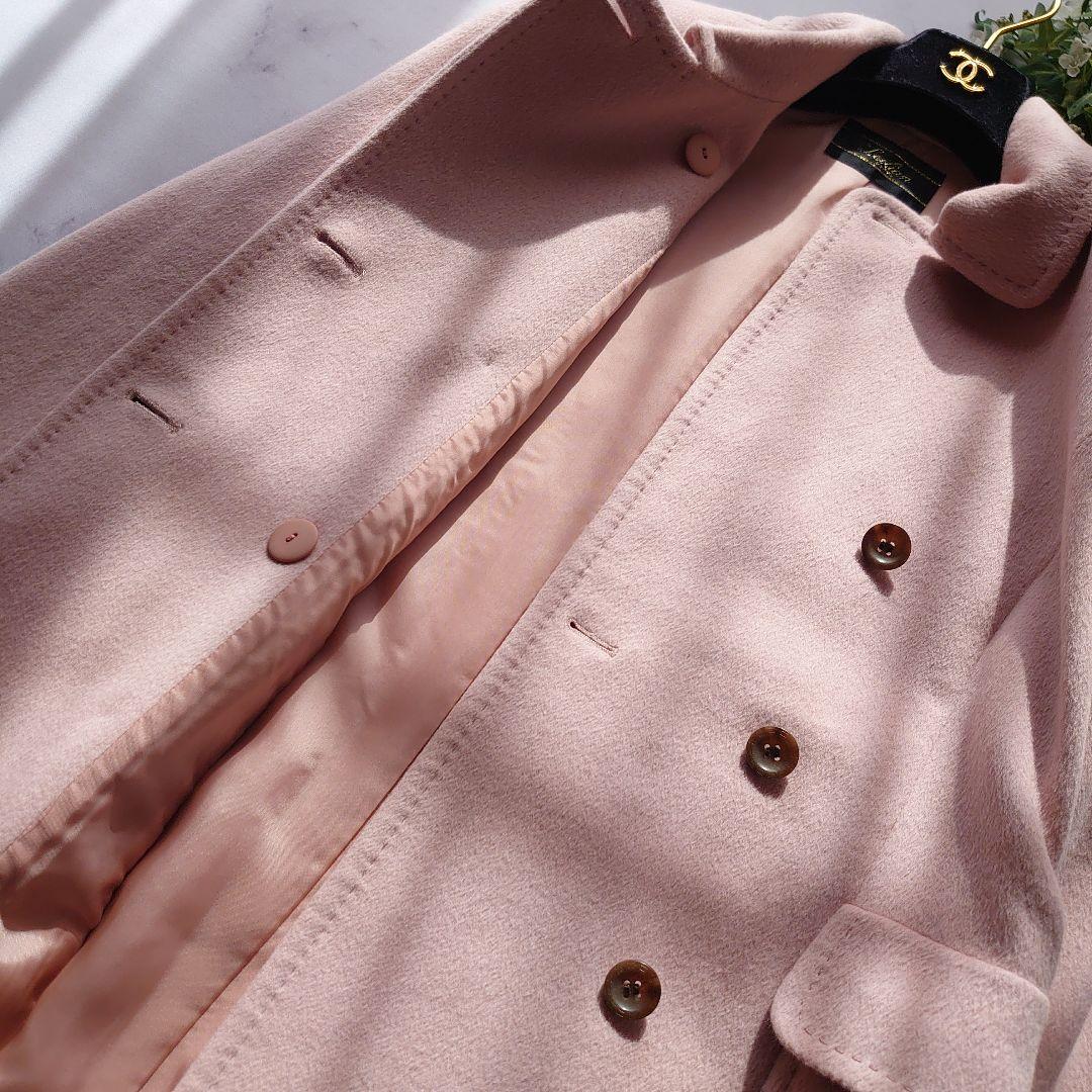 レリアン アンゴラ100％ ピンク ピーコート サイズ9 M相当 長袖 ダブル