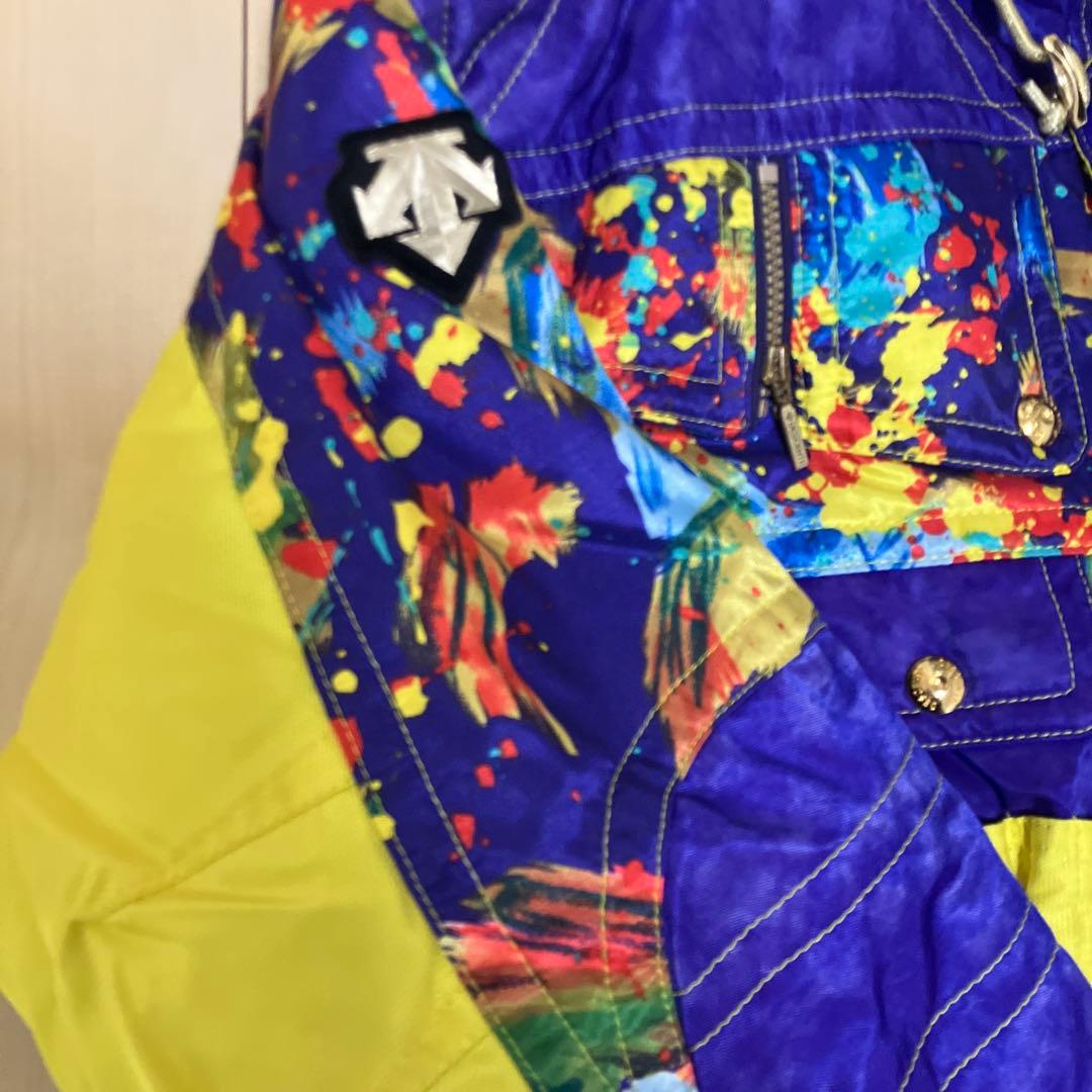 レア★美品★DESCENTE スキースノーボードウェア上下カラフル紫黄色Ｏサイズ