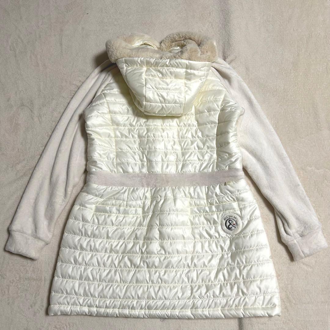 【新品タグ付】【訳あり品】and per se フード付中綿ワンピース ゴルフ