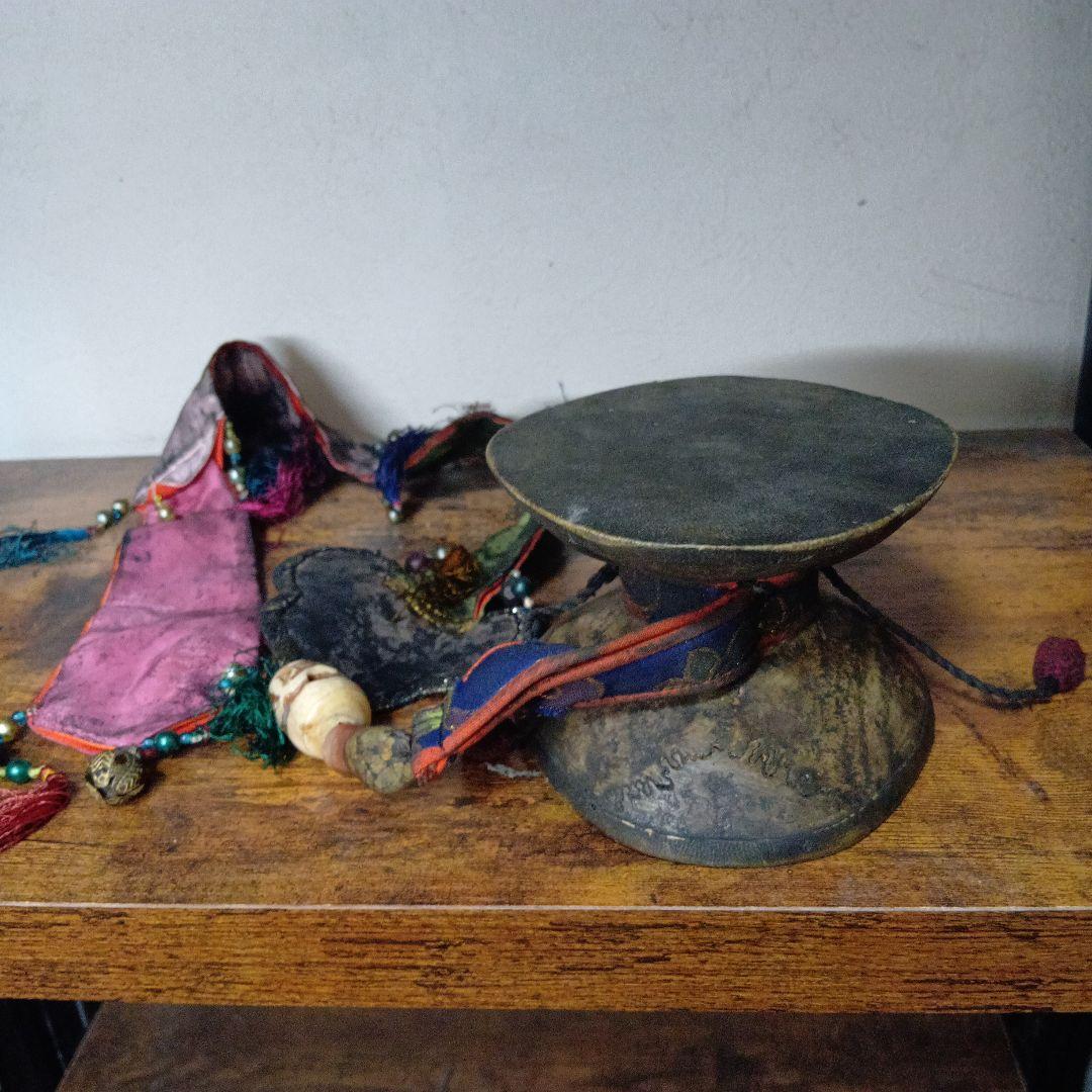 チベット 呪物 ダマル 人骨 密教法具 カパーラ カンリン 仏具 チベタンスカル