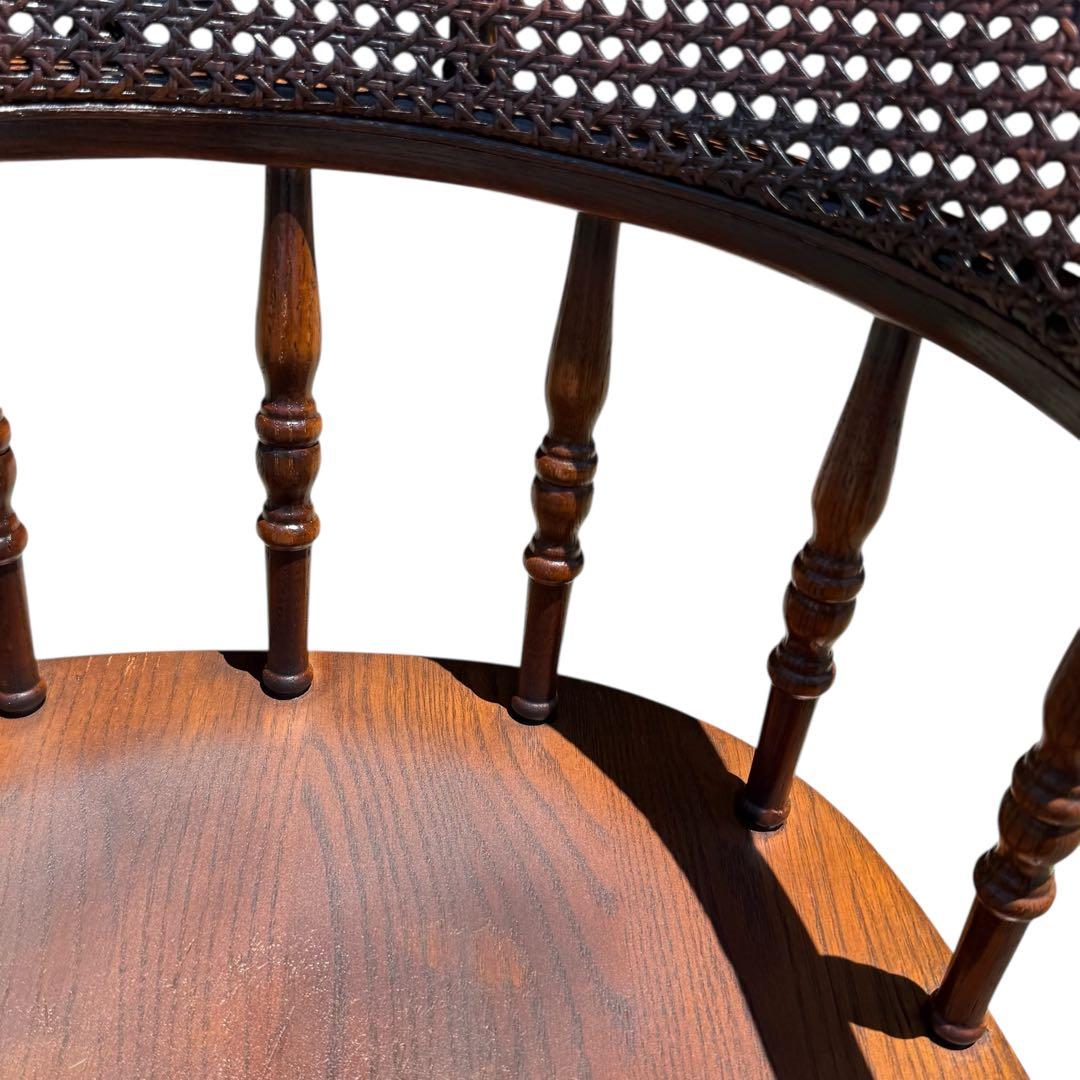 HR739 三越取扱　Shin Lee シンリーオーク材 ダイニングチェア　籐