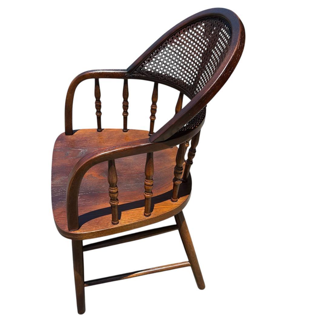 HR739 三越取扱　Shin Lee シンリーオーク材 ダイニングチェア　籐