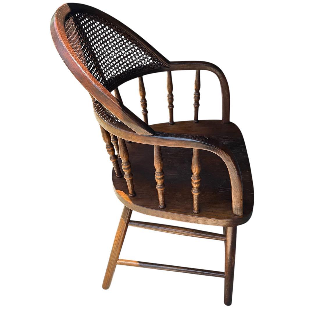 HR739 三越取扱　Shin Lee シンリーオーク材 ダイニングチェア　籐