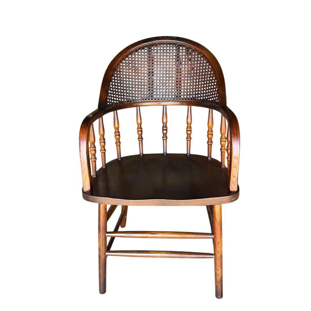 HR739 三越取扱　Shin Lee シンリーオーク材 ダイニングチェア　籐