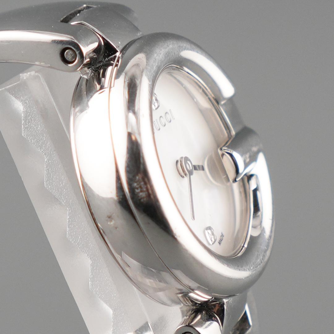 稼働 GUCCI 134.5 シェル文字盤 腕時計 新品電池 クォーツ