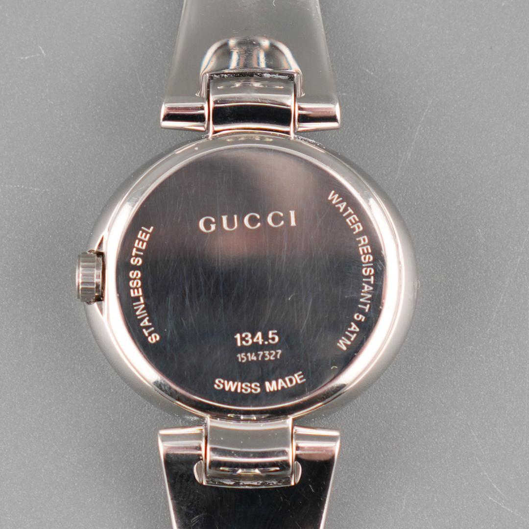 稼働 GUCCI 134.5 シェル文字盤 腕時計 新品電池 クォーツ