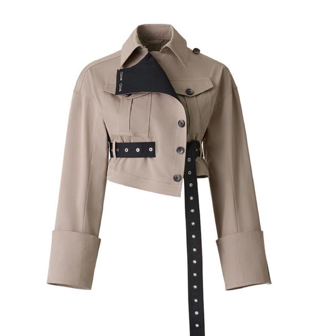 お*す様 【未使用】Mサイズ　ツイルクロップドジャケット　rokh 