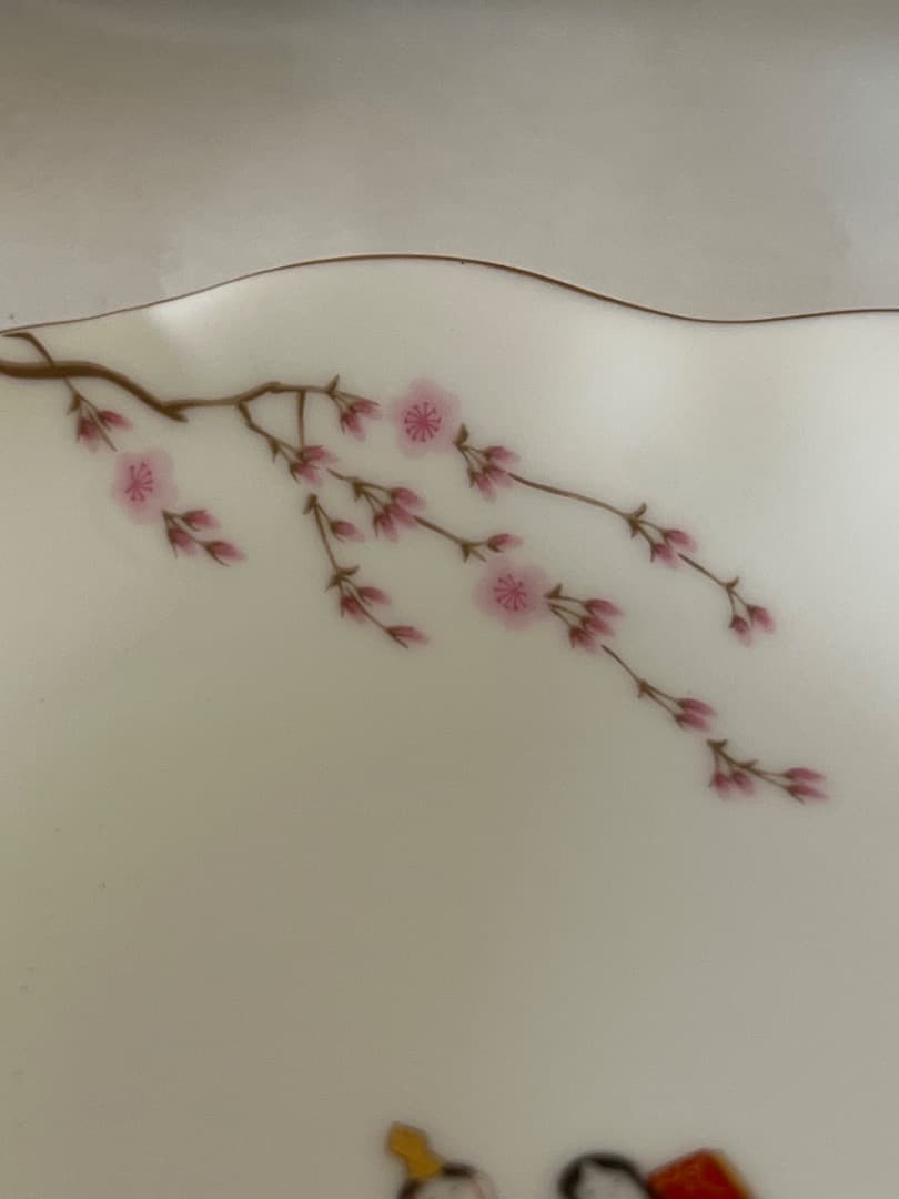 【未使用】深川製磁 宮内庁御用達 ひな人形 桜型取皿揃 5枚セット