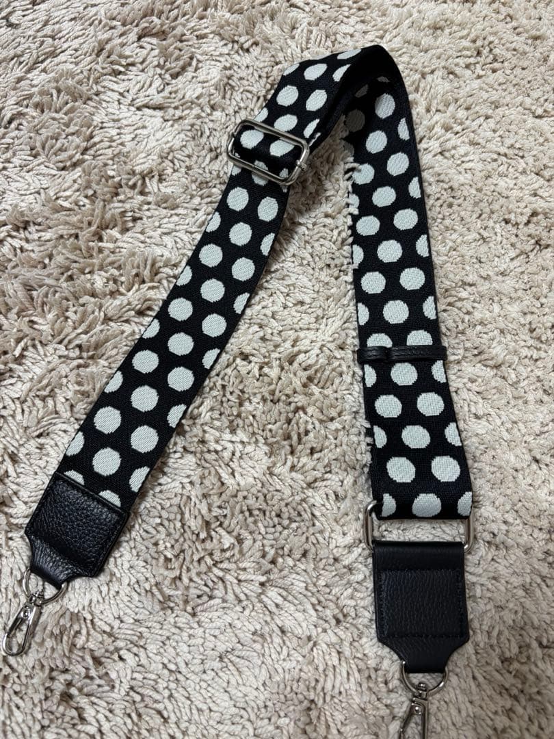 BEARDSLEY ビアズリー ショルダーベルト　ドット　ブラック
