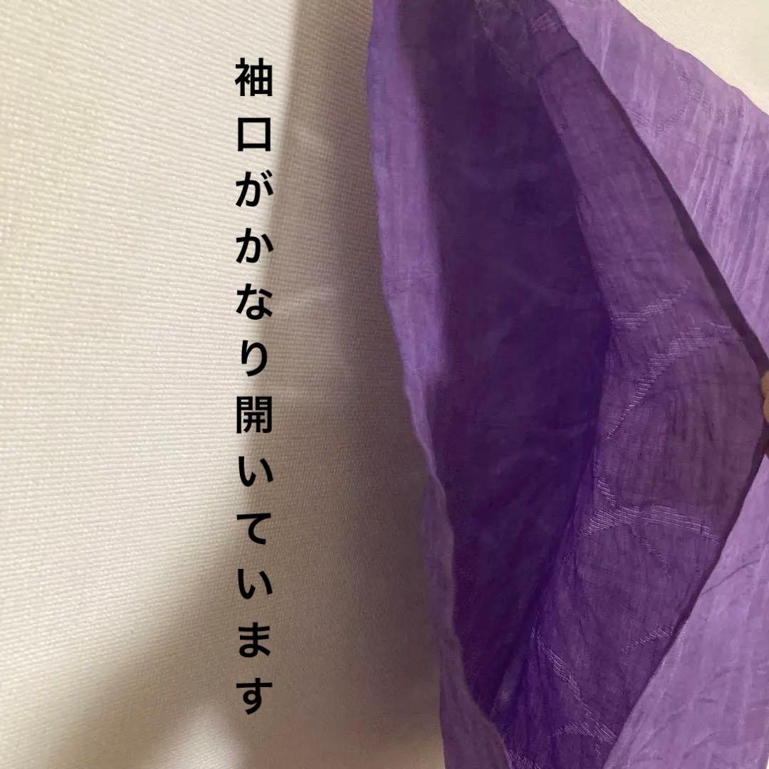 本麻　洗える長襦袢　カラー襦袢　桔梗色　芝草　リサイクル　管理tn