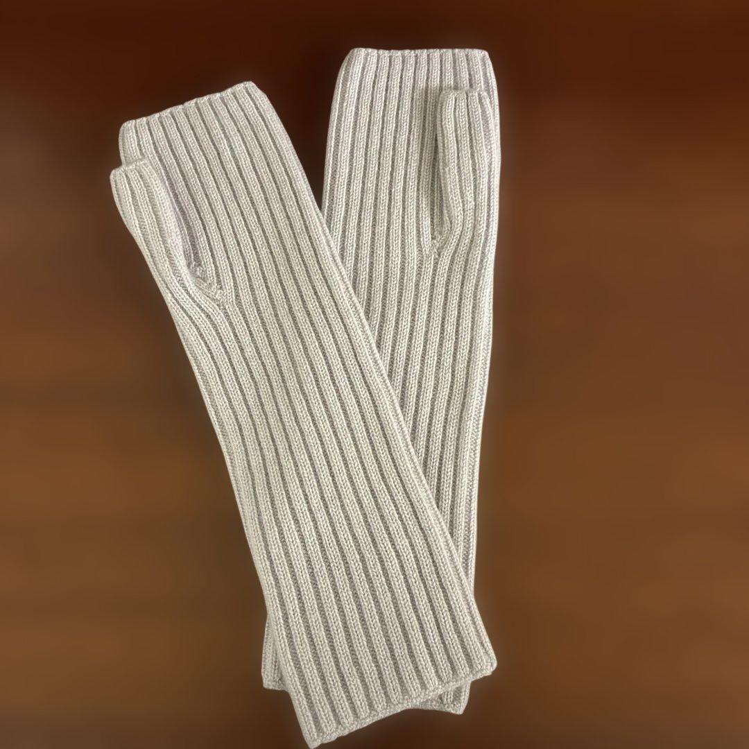 〈ASAUCE MELER〉リブアームウォーマー　新品　手袋　アソースメレ