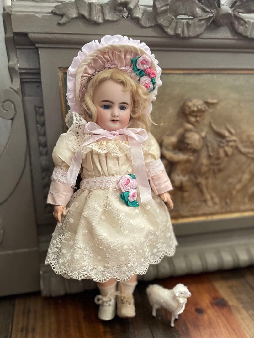 ˚✧₊⁎断捨離SALE⁎⁺˳✧༚ ♡シルク ドールドレス & ボネ♡ビスクドール