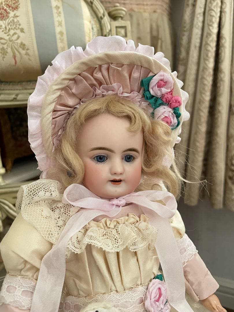 ˚✧₊⁎断捨離SALE⁎⁺˳✧༚ ♡シルク ドールドレス & ボネ♡ビスクドール