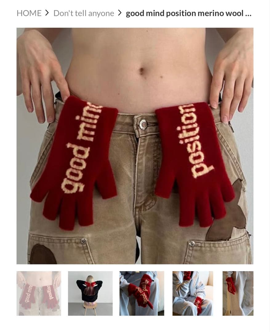 Don't tell anyone ドンテル　手袋　wool gloves