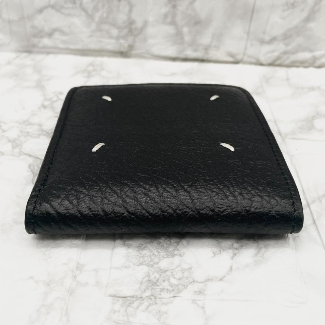 未使用級✨MaisonMargiela マルジェラ 折り財布 グレインレザー 黒