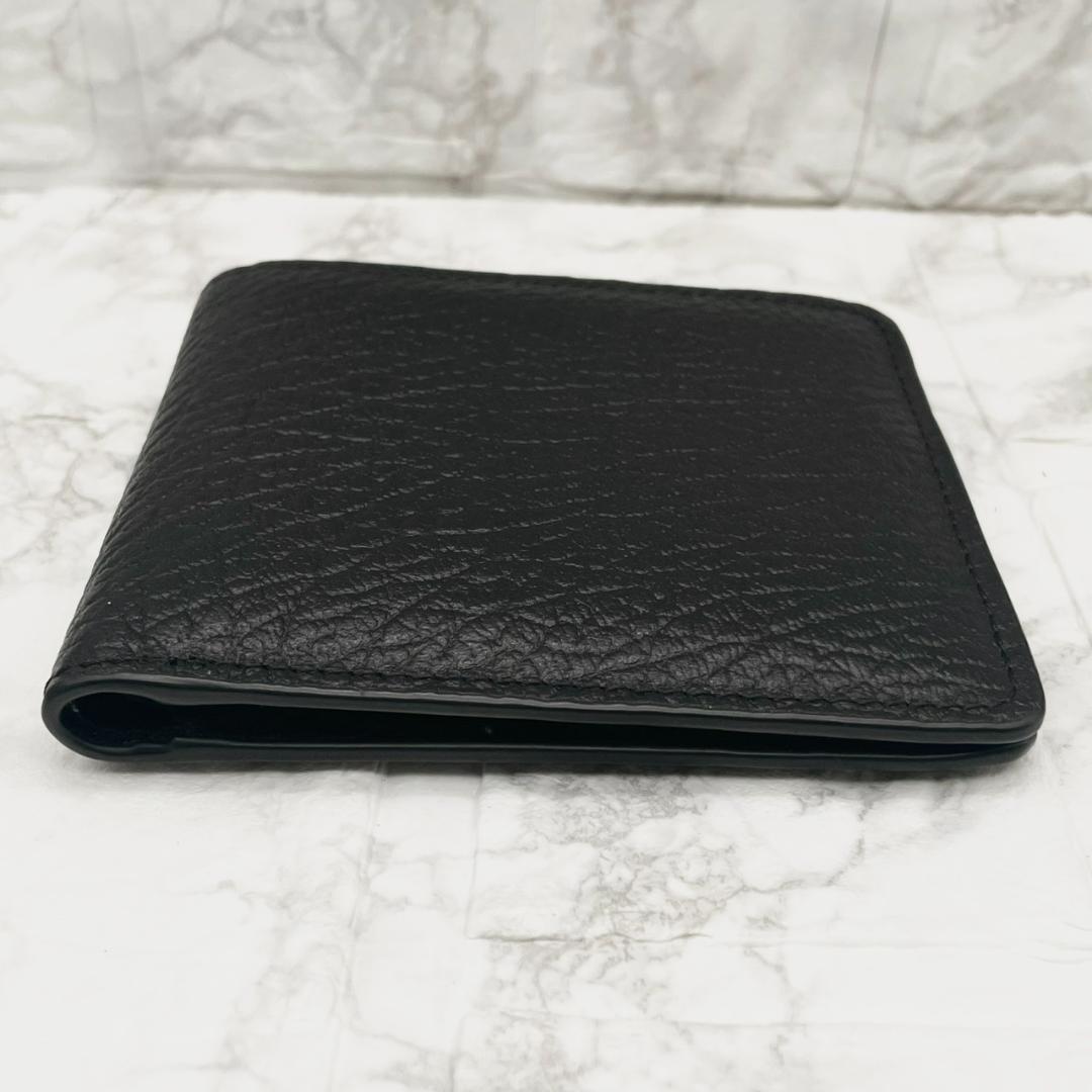 未使用級✨MaisonMargiela マルジェラ 折り財布 グレインレザー 黒