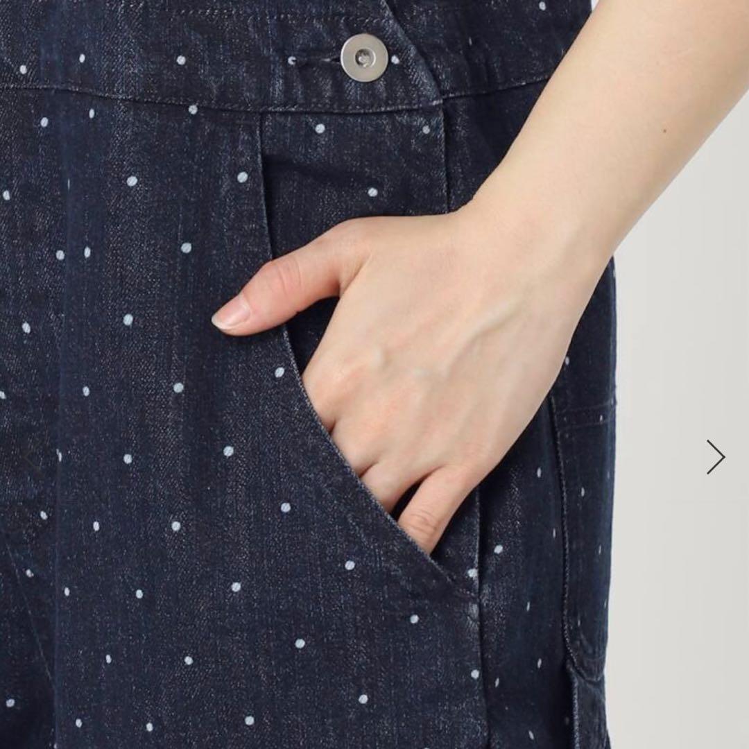 新品タグ付　U by Spick and Span ドットデニムオーバーオール