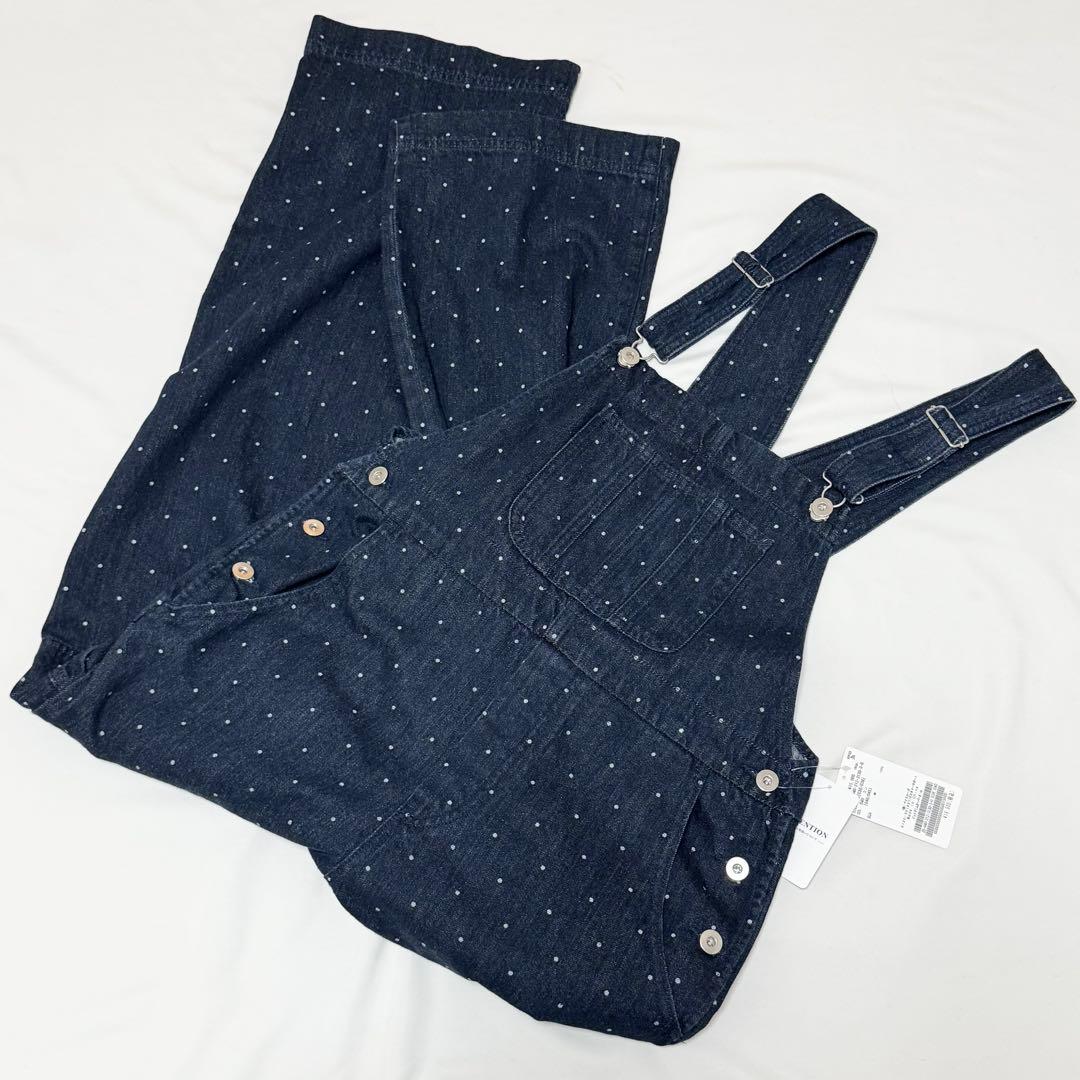 新品タグ付　U by Spick and Span ドットデニムオーバーオール