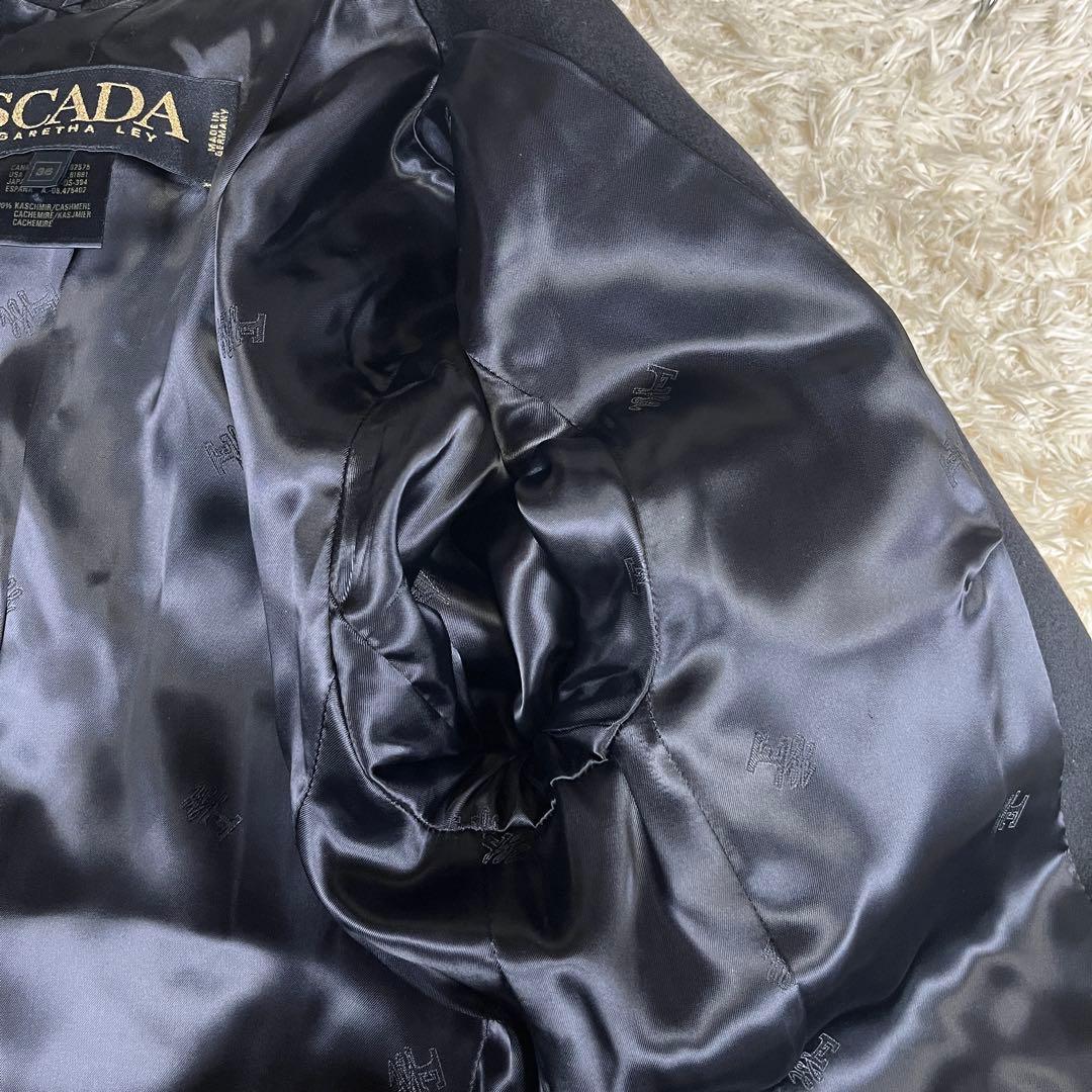 レア ESCADA 金ボタン カシミヤ100% エンブレム テーラードジャケット