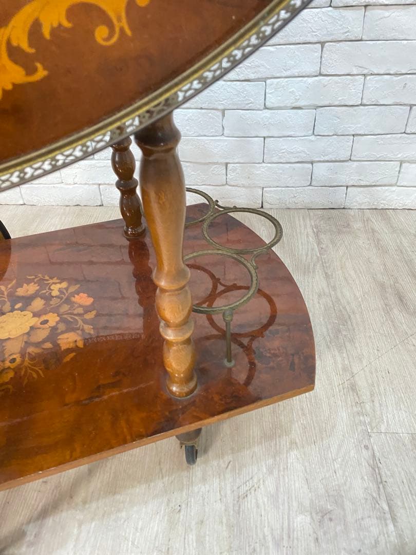 【東京都内23区配送無料】イタリア製　アンティーク　定価18万　キッチンワゴン